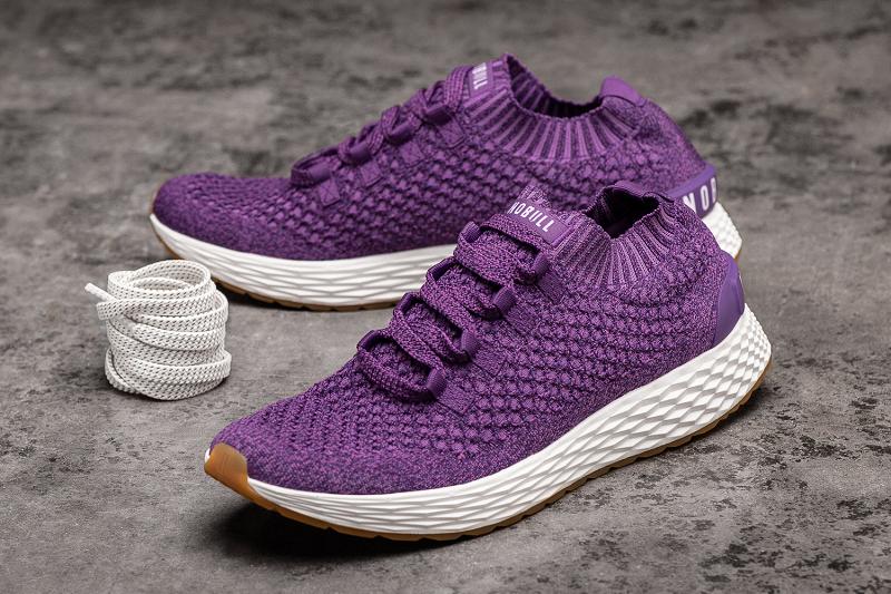 Purple Nobull Royal Knit Runner Men's Running Shoes | CA U1031Z